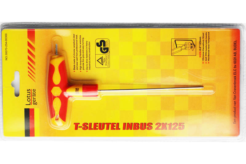Inbussleutel lang 2.0 mm